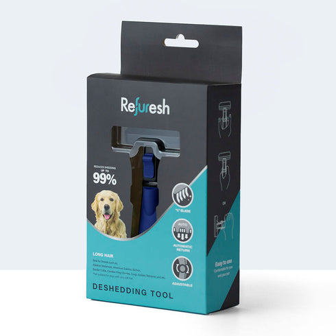 リファーレッシュブラシ 長毛種(青) Mサイズ